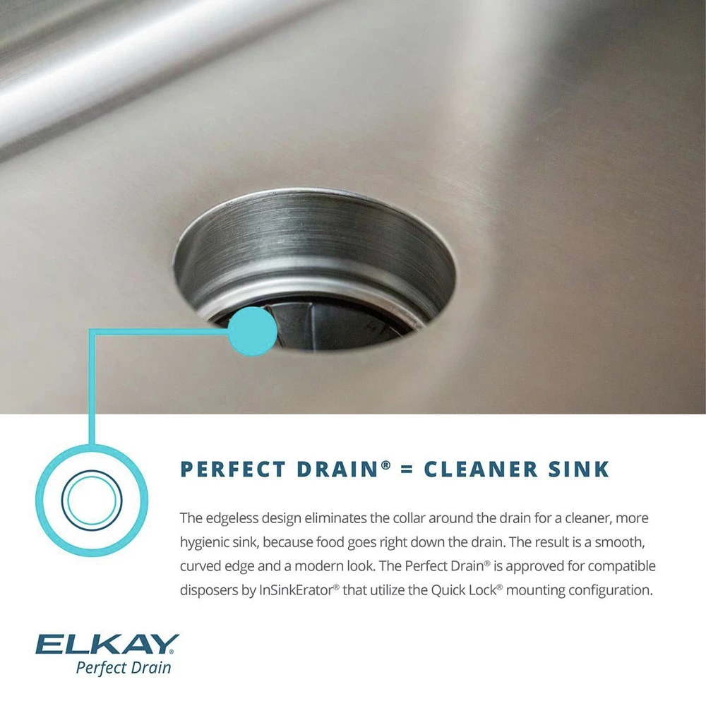 Elkay ELUH2115PD Lustertone Undermount 23-1/2 In. X 18-1/4 In. Single Bowl Sink With Perfect Drain (Stainless Steel) 15 Elkay ELUH2115PD Lustertone Undermount 23-1/2 In. X 18-1/4 In. Single Bowl Sink With Perfect Drain (Stainless Steel) - Image 13
