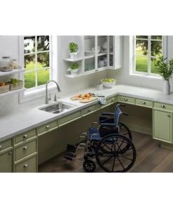 Elkay ELUHAD211550 Lustertone 23-1/2 In. X 18-1/4 In. X 4-7/8 In. Single Bowl Undermount ADA Sink (Stainless Steel) -Woodworking Tools store elkneluhad211550 b