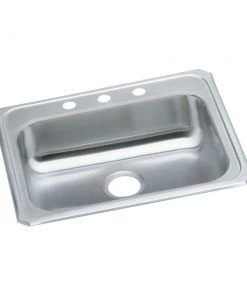 Elkay GECR25213 Celebrity Top Mount 25 In. X 21-1/4 In. Single Bowl Sink (Stainless Steel)