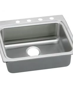 Elkay LRAD2522653 Lustertone 25 In. X 22 In. X 6-1/2 In. Single Bowl Top Mount ADA Sink (Stainless Steel)