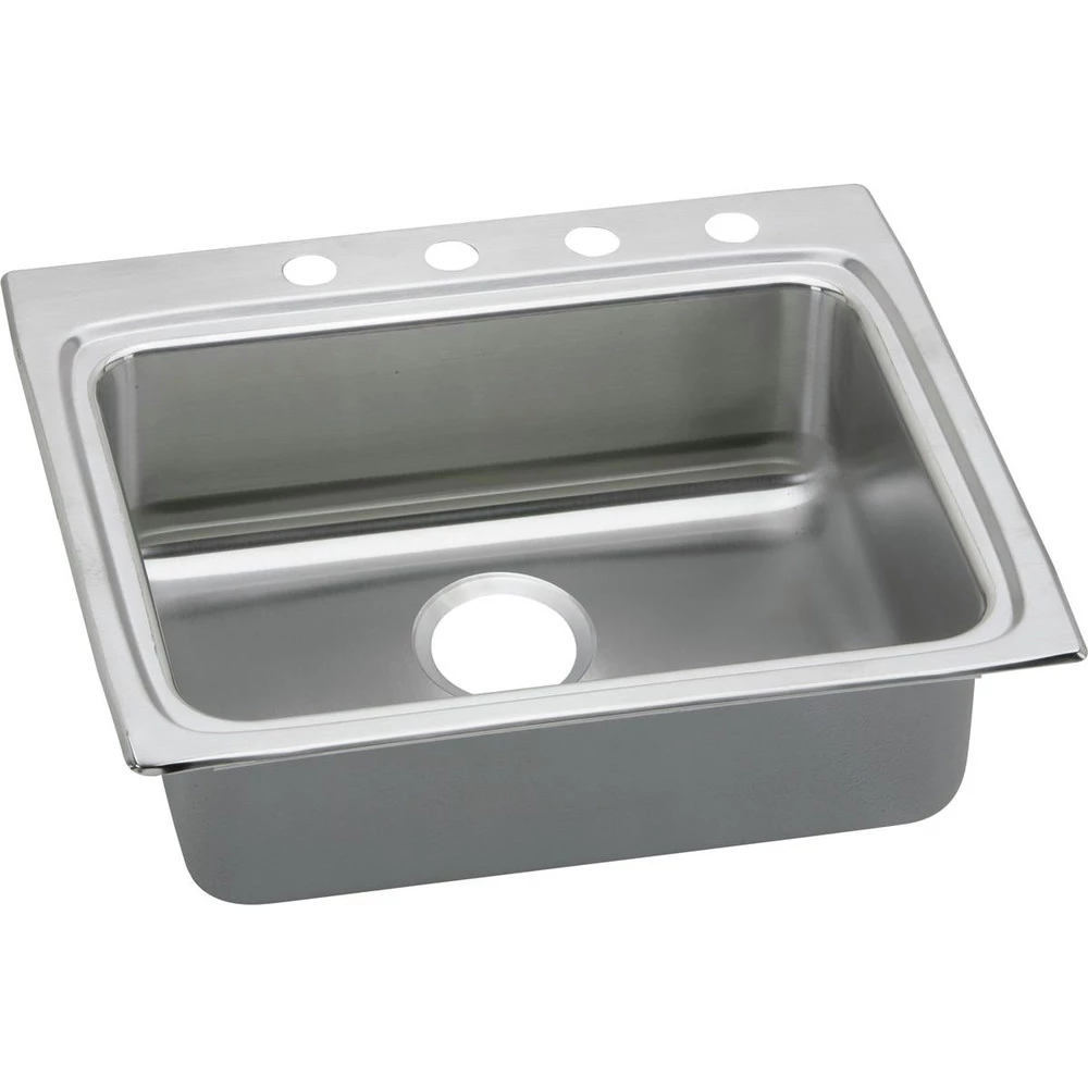 Elkay LRAD2522653 Lustertone 25 In. X 22 In. X 6-1/2 In. Single Bowl Top Mount ADA Sink (Stainless Steel) 3 Elkay LRAD2522653 Lustertone 25 In. X 22 In. X 6-1/2 In. Single Bowl Top Mount ADA Sink (Stainless Steel)