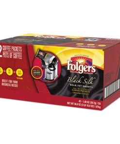 Folgers 2550000019 1.4 Oz. Packet Coffee - Black Silk (42-Piece/Carton) -Woodworking Tools store foln00019 d