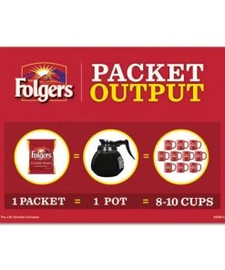 Folgers 2550000019 1.4 Oz. Packet Coffee - Black Silk (42-Piece/Carton) -Woodworking Tools store foln00019 g