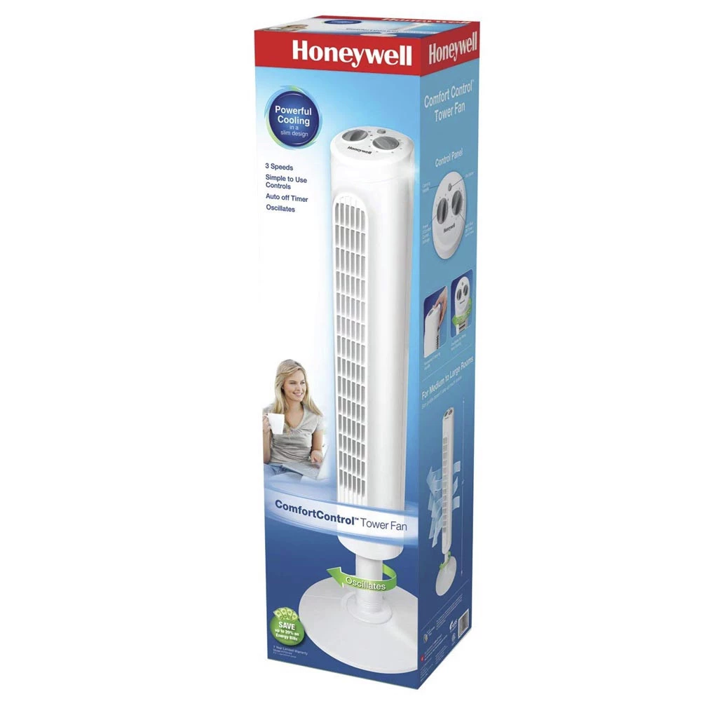 Honeywell HYF013W Comfort Control Tower Fan - White 5 Honeywell HYF013W Comfort Control Tower Fan - White - Image 3