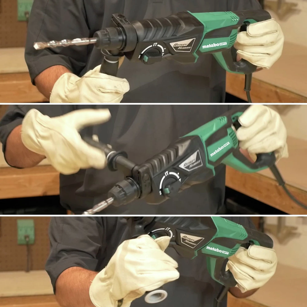 Metabo HPT DH26PFM 7.5 Amp Brushed 1 In. Corded SDS Plus 3-Mode D-Handle Rotary Hammer 10 Metabo HPT DH26PFM 7.5 Amp Brushed 1 In. Corded SDS Plus 3-Mode D-Handle Rotary Hammer - Image 8