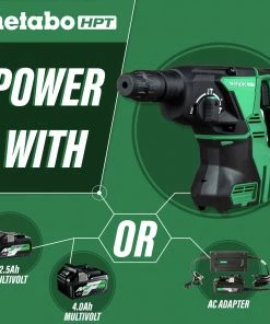 Metabo HPT DH36DPAQ4M MultiVolt 36V Brushless Lithium-Ion 1-1/8 In. Cordless SDS Plus Rotary Hammer (Tool Only) 16 Metabo HPT DH36DPAQ4M MultiVolt 36V Brushless Lithium-Ion 1-1/8 In. Cordless SDS Plus Rotary Hammer (Tool Only) -Woodworking Tools store mhpndh36dpaq4m c