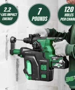 Metabo HPT DH36DPAQ4M MultiVolt 36V Brushless Lithium-Ion 1-1/8 In. Cordless SDS Plus Rotary Hammer (Tool Only) 17 Metabo HPT DH36DPAQ4M MultiVolt 36V Brushless Lithium-Ion 1-1/8 In. Cordless SDS Plus Rotary Hammer (Tool Only) -Woodworking Tools store mhpndh36dpaq4m d