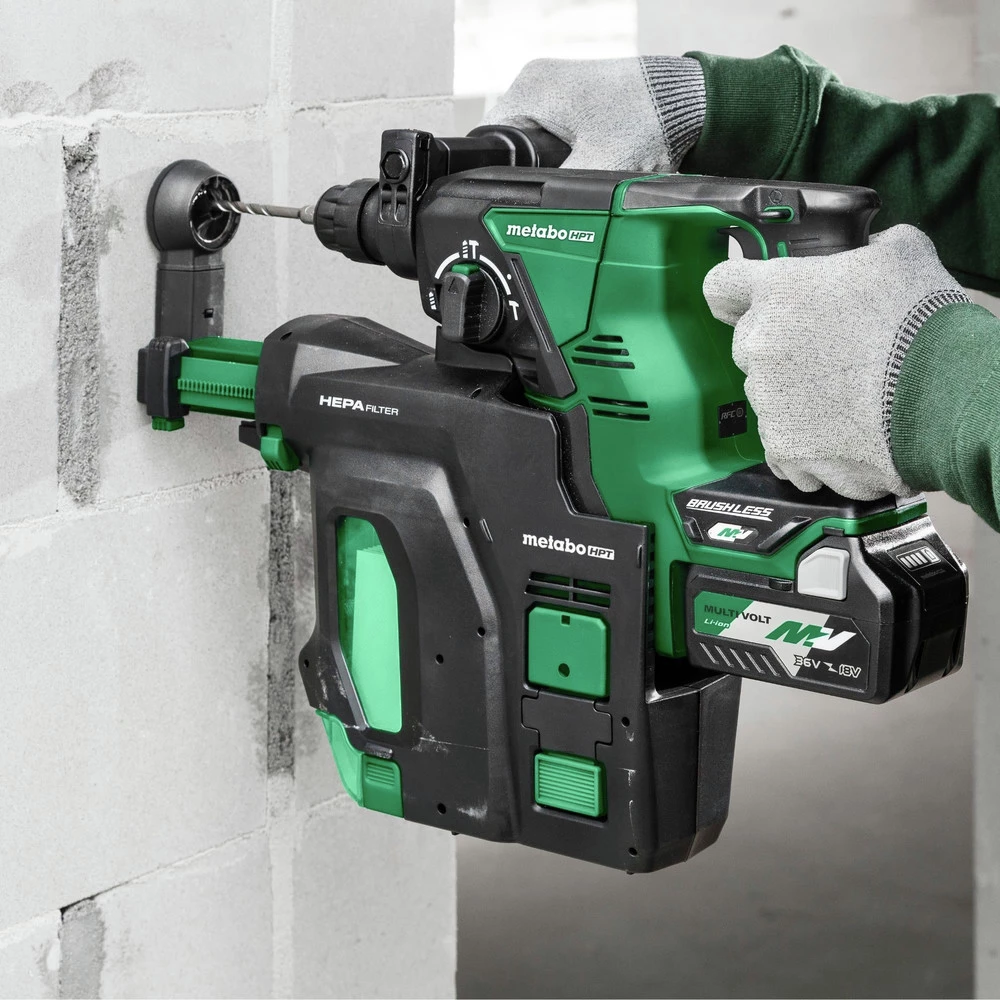 Metabo HPT DH36DPAQ4M MultiVolt 36V Brushless Lithium-Ion 1-1/8 In. Cordless SDS Plus Rotary Hammer (Tool Only) 13 Metabo HPT DH36DPAQ4M MultiVolt 36V Brushless Lithium-Ion 1-1/8 In. Cordless SDS Plus Rotary Hammer (Tool Only) - Image 11