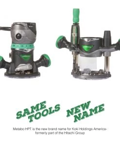 Metabo HPT KM12VCM 2-1/4 HP Variable Speed Plunge And Fixed Base Router Kit -Woodworking Tools store mhpnkm12vcm f