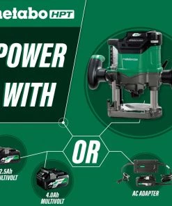 Metabo HPT M3612DAM MultiVolt 36V Brushless Lithium-Ion Cordless Plunge Router Kit (2.5 Ah) -Woodworking Tools store mhpnm3612dam g