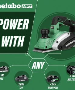 Metabo HPT P18DSLQ4M 18V Li-Ion 3-1/4 In. Planer (Tool Only) -Woodworking Tools store mhpnp18dslq4m b