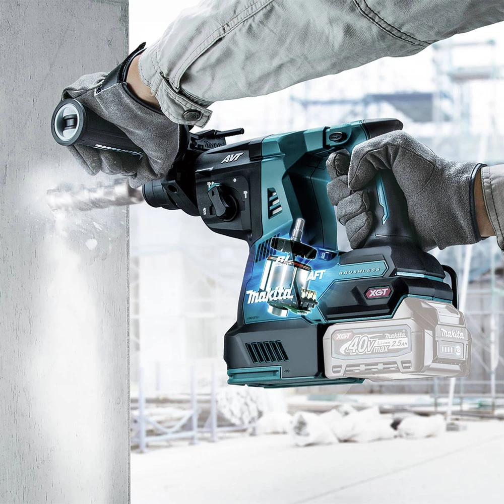 Makita GRH01Z 40V Max XGT Brushless Lithium-Ion 1-1/8 In. Cordless AVT Rotary Hammer (Tool Only) 10 Makita GRH01Z 40V Max XGT Brushless Lithium-Ion 1-1/8 In. Cordless AVT Rotary Hammer (Tool Only) - Image 8