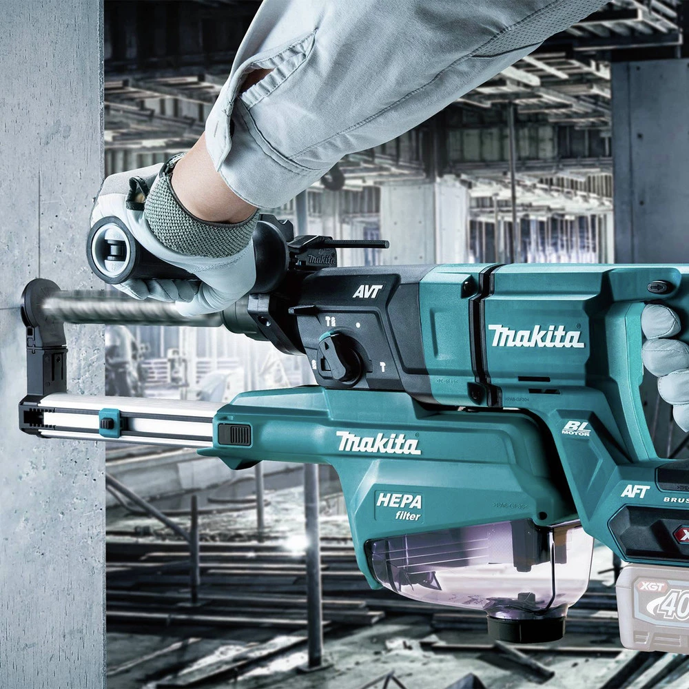 Makita GRH07ZW 40V Max XGT Brushless Lithium-Ion 1-1/8 In. Cordless AFT/AWS Capable Accepts SDS-PLUS Bits AVT D-Handle Rotary Hammer With Dust Extractor (Tool Only) 13 Makita GRH07ZW 40V Max XGT Brushless Lithium-Ion 1-1/8 In. Cordless AFT/AWS Capable Accepts SDS-PLUS Bits AVT D-Handle Rotary Hammer With Dust Extractor (Tool Only) - Image 11