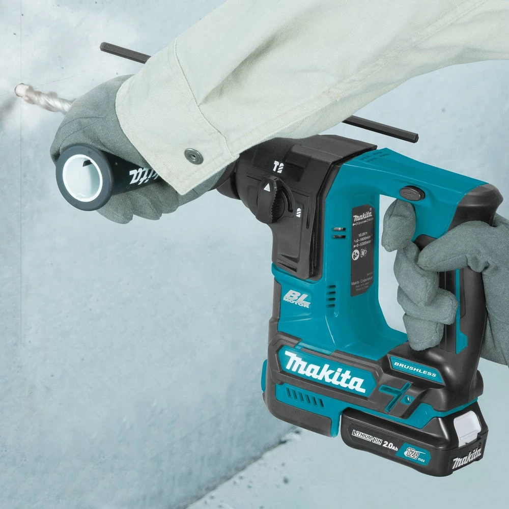 Makita RH01R1 12V MAX CXT 2.0 Ah Lithium-Ion Brushless Cordless 5/8 In. Rotary Hammer Kit, Accepts SDS-PLUS Bits 9 Makita RH01R1 12V MAX CXT 2.0 Ah Lithium-Ion Brushless Cordless 5/8 In. Rotary Hammer Kit, Accepts SDS-PLUS Bits - Image 7
