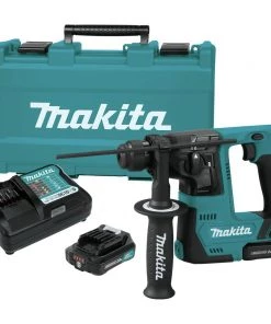 Makita RH02R1 12V Max CXT Lithium-Ion 9/16 In. Rotary Hammer Kit, Accepts SDS-PLUS Bits (2.0Ah) -Woodworking Tools store mktnrh02r1 b