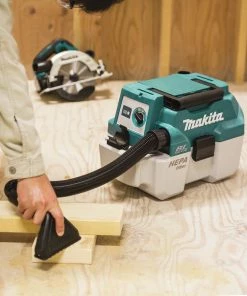 Makita XCV11Z 18V LXT Lithium-Ion Brushless 2 Gallon HEPA Filter Portable Wet/Dry Dust Extractor/Vacuum (Tool Only) -Woodworking Tools store mktnxcv11z e