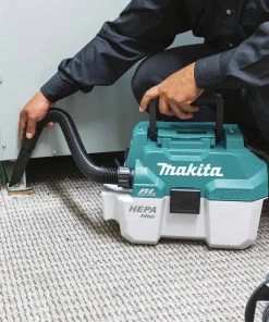 Makita XCV11Z 18V LXT Lithium-Ion Brushless 2 Gallon HEPA Filter Portable Wet/Dry Dust Extractor/Vacuum (Tool Only) -Woodworking Tools store mktnxcv11z f