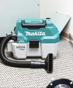 Makita XCV11Z 18V LXT Lithium-Ion Brushless 2 Gallon HEPA Filter Portable Wet/Dry Dust Extractor/Vacuum (Tool Only) -Woodworking Tools store mktnxcv11z j