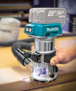 Makita XTR01Z 18V LXT Cordless Lithium-Ion Brushless Compact Router (Tool Only) -Woodworking Tools store mktnxtr01z c